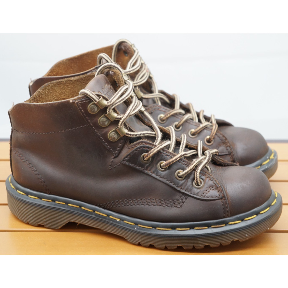 Dr Martens Vintage England Mens Boots US 6 UK 5 Brown Leather Lace Up Ankle